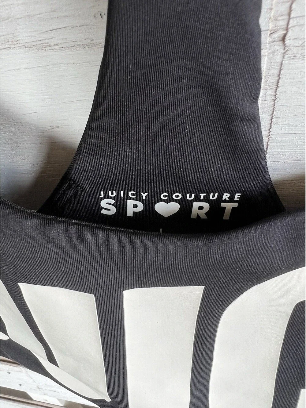 Black Juicy Couture Sport Sports Bra Racerback NWT Womens L.